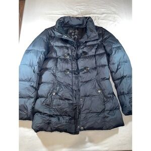 S Oliver Black Goose Down Puffer Coat Toggle Closure Down Jacket Women's Size 10